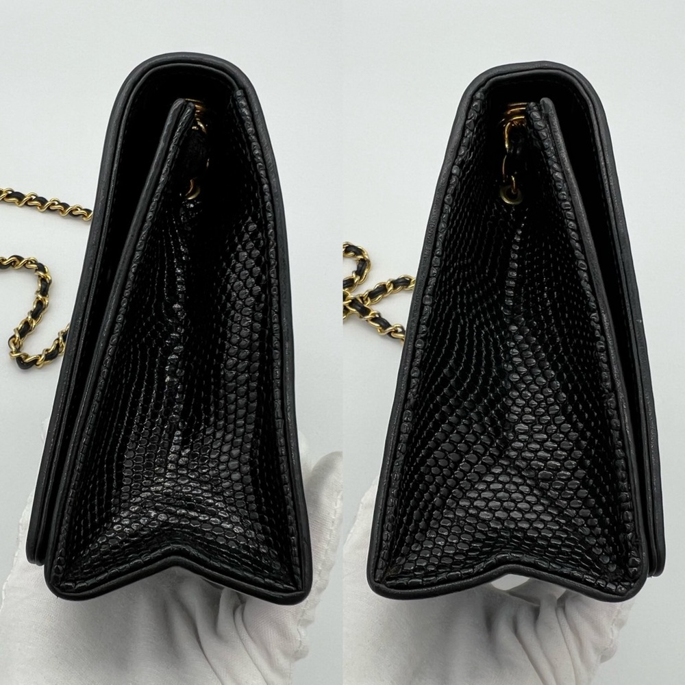 ❌SOLD❌Authentic Chanel vintage Lizard skin flap chain bag - Picture 8 of 17